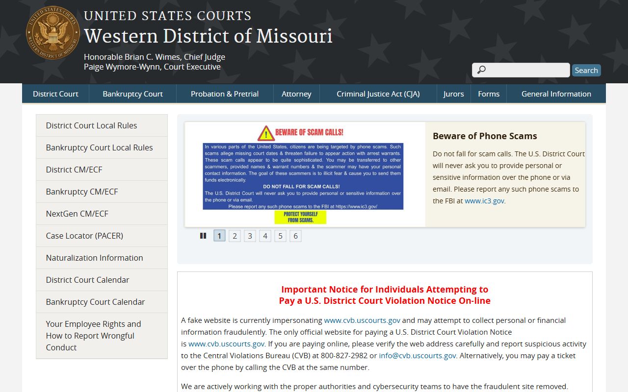 Randolph County Circuit Court records Western District of Missouri federal court
