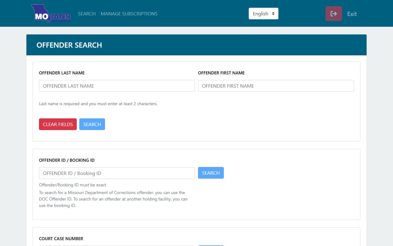 Randolph County inmate records MOVANS public offender search