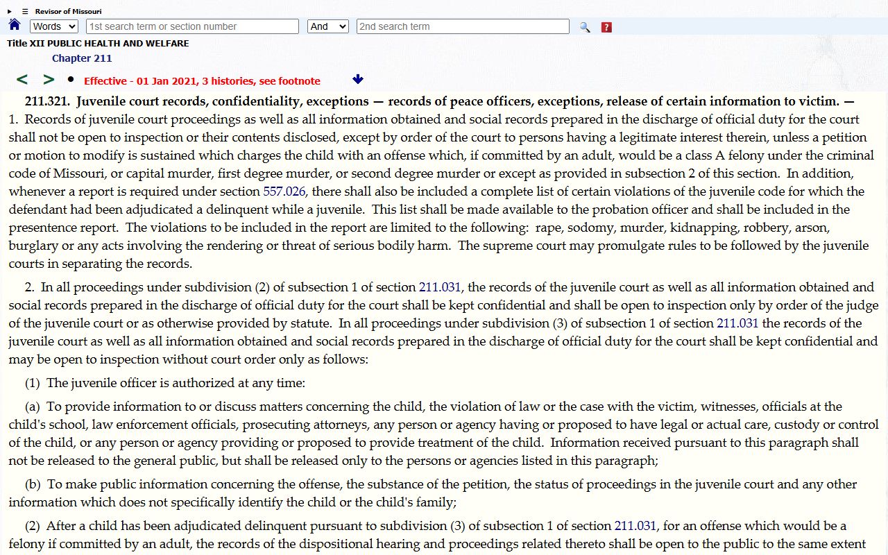 Randolph County probate records juvenile court confidentiality statute